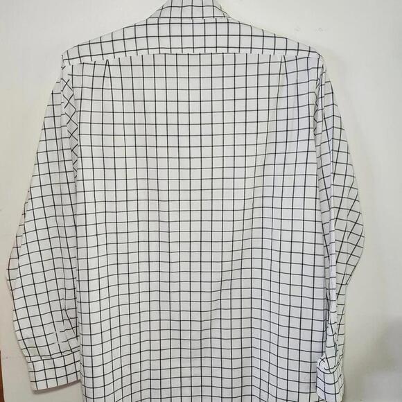 Polo by Ralph Lauren Men's dress shirt size Large White Black Checkered - Picture 3 of 6